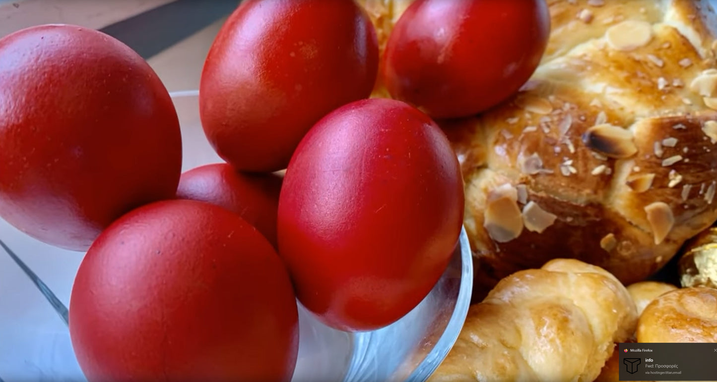 Red Egg Dye BAGATZOUNIS + Free Gloves: Vibrant Red, Foolproof, Kid-Safe | Ready in 15-Minutes!